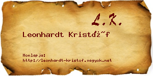 Leonhardt Kristóf névjegykártya